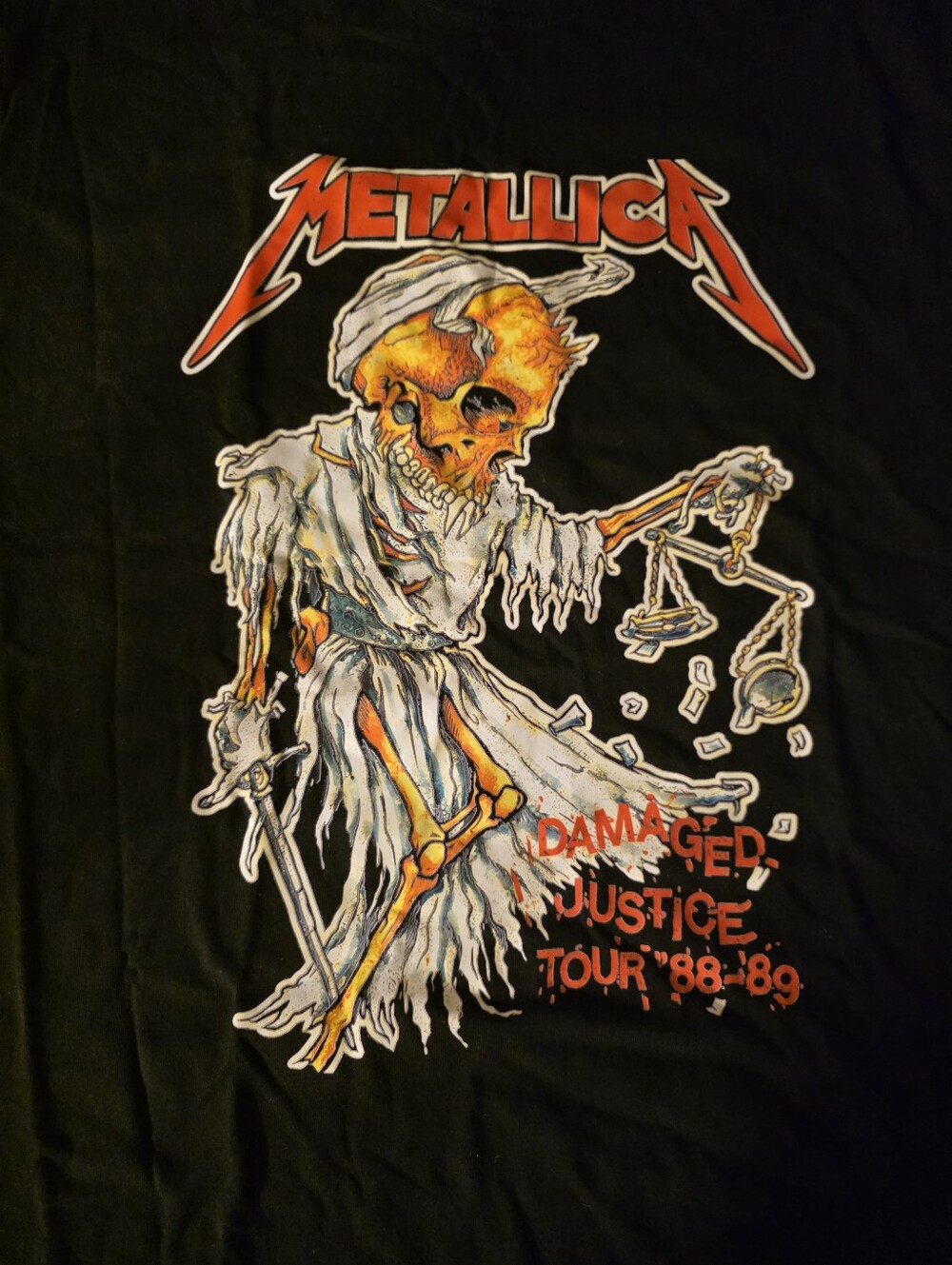 Metallica Damaged Justice Tour T-shirt